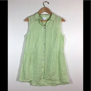 J. Jill Linen Lime Green Top Sz. XS